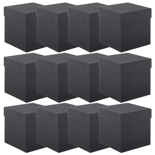 Michaels, 12 Pack: Black Box by Celebrate It™ – Category: Gift Boxes